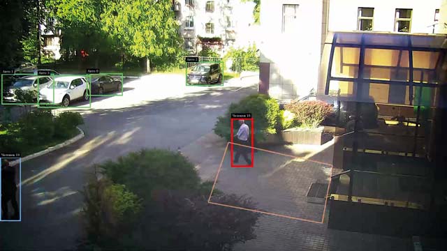 Обнаружение объектов в области наблюдения